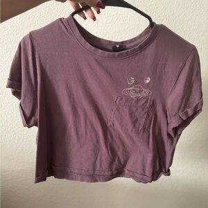 ♥️ 5x15 Universe cotton crop top with frocket